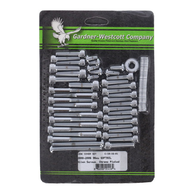 BT. Kit De Montaje De Cubierta Lateral, Cromado Allen Para Harley-Davidson