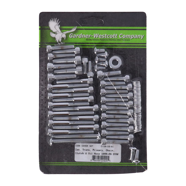 BT. Kit De Montaje De Cubierta Lateral, Cromado Allen Para Harley-Davidson