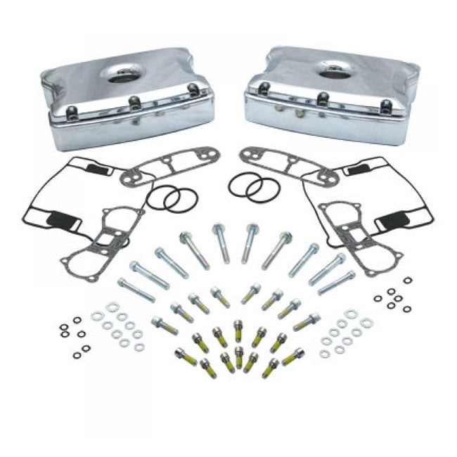 S&amp;S Chrome Die-Cast Rocker Cover Kit for Harley-Davidson