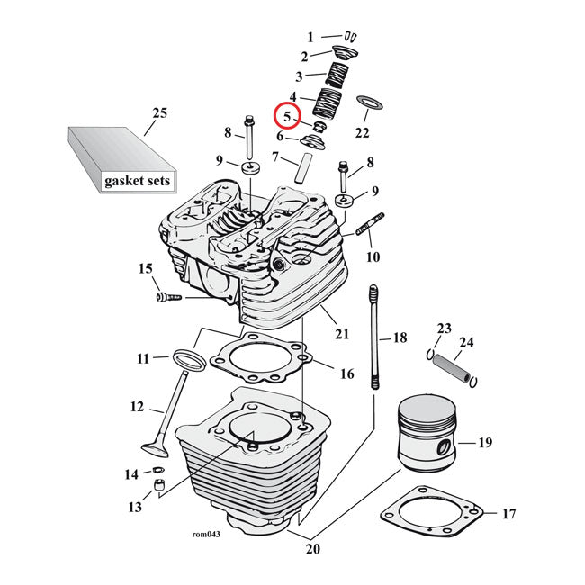 Manley, Juego De Sello De Guia De Valvula. Viton (24) Para Harley Davidson