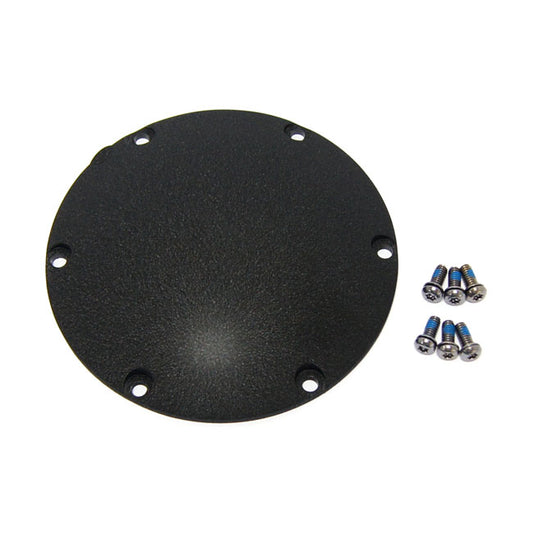 Derby Cover, Black Dome voor Harley Davidson 04-22 XL; 08-12 XR1200