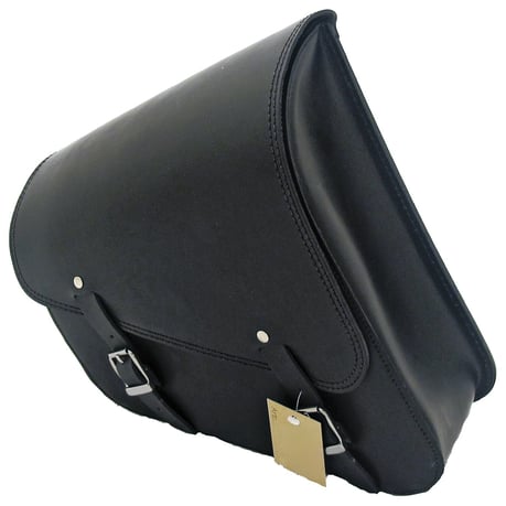 MCS, bolsa de cuero para basculante izquierda, 12 litros. Negro
