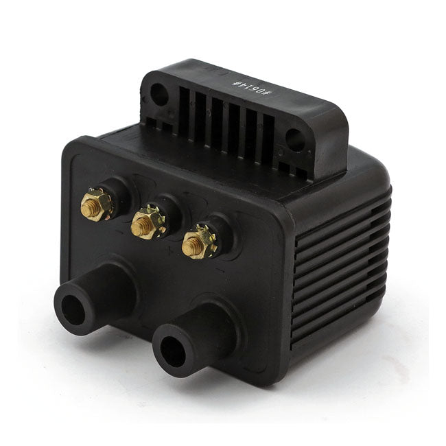 Mini Bobina Single Fire. 12 V, 3 Ohmios. Negro Para Harley-Davidson
