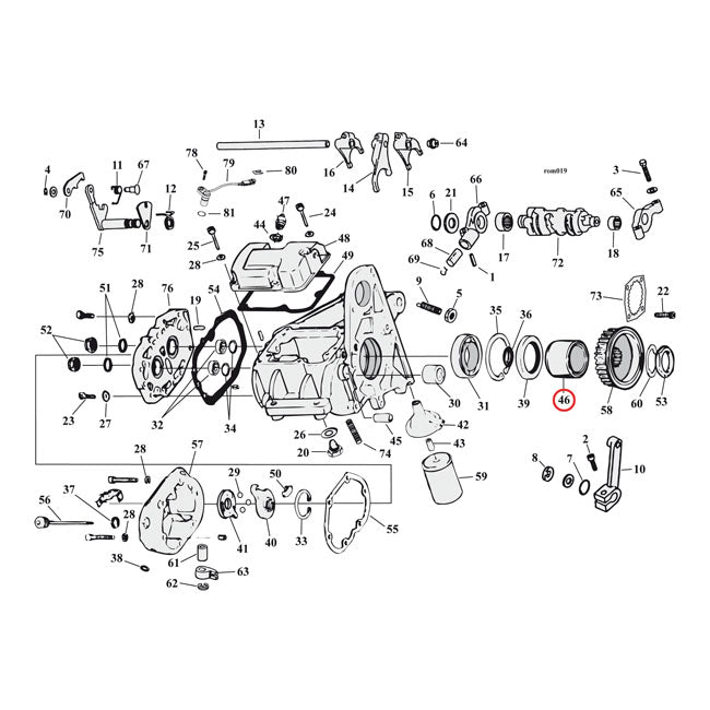 Spacer, puleggia di trasmissione per Harley-Davidson