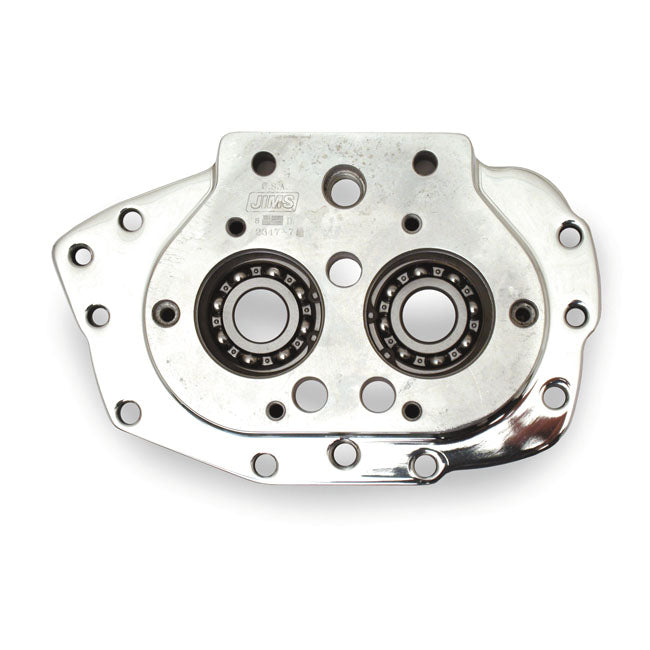 Jims Billet Transmission Cover with Polished Bearings for Harley Davidson