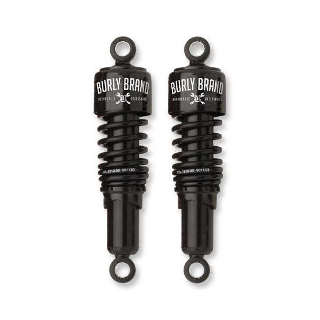 BURLY, SLAMMER 10.5" LOWERING SHOCKS. BLACK SPORTSTER 1988-2003
