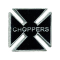 Black Maltese Cross Biker Pin Choppers