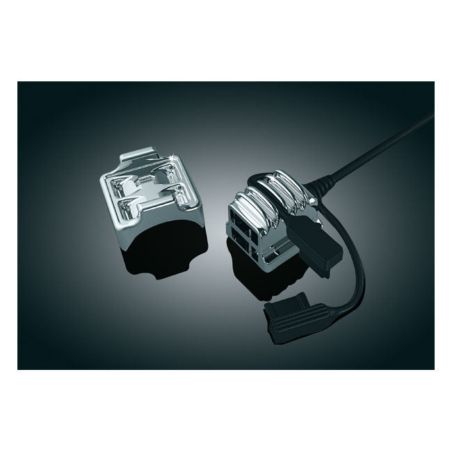KURYAKYN, HANDLEBAR USB CHARGER / POWER POINT. CHROME