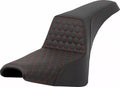 Honeycomb Step-Up Seat Black Red For Harley-Davidson