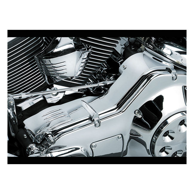 Kuryakyn Deluxe Chrome Inner Primary Cover for Harley-Davidson 90-06 FLT Dressers, Road Kings