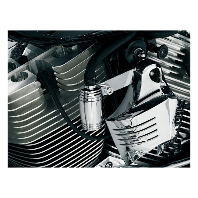 Kuryakyn Bluegrass Oil Catch Can for Harley-Davidson