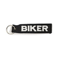 Llavero Biker Negro Blanco