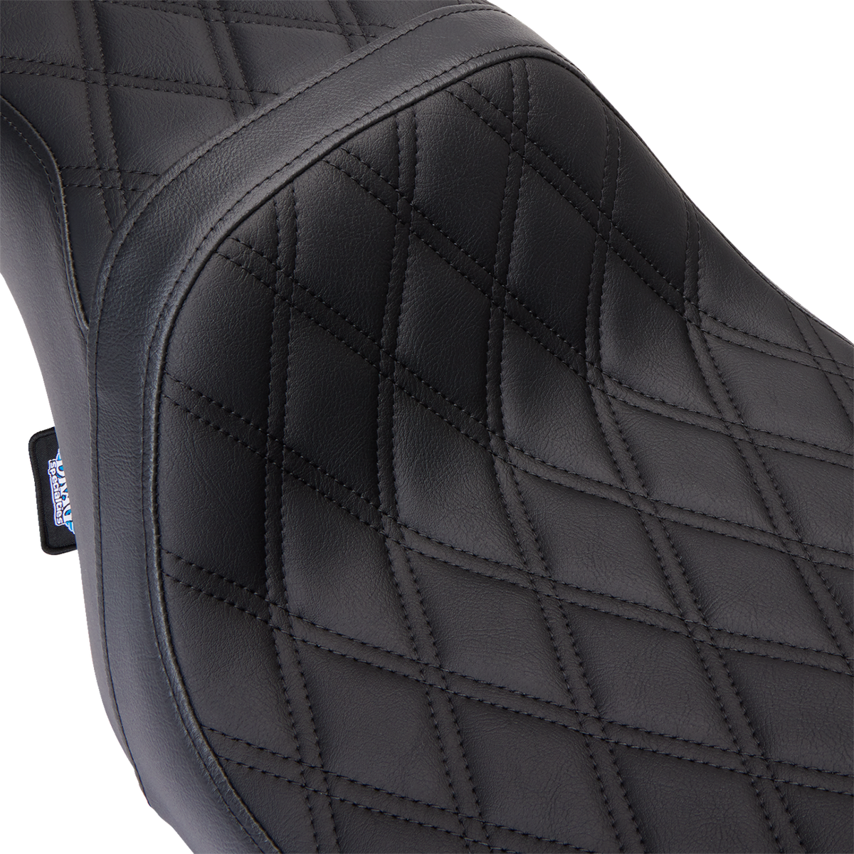 Asiento 1-Up Predator Doble Diamante, Hilo Negro Para Harley - Davidson