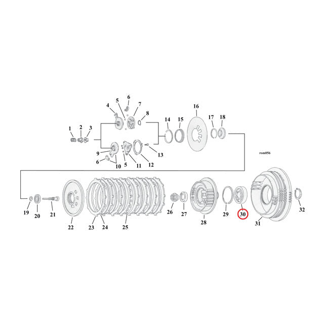 Kugelgelagerte Kupplungsnabe für Harley-Davidson 91-21 XL