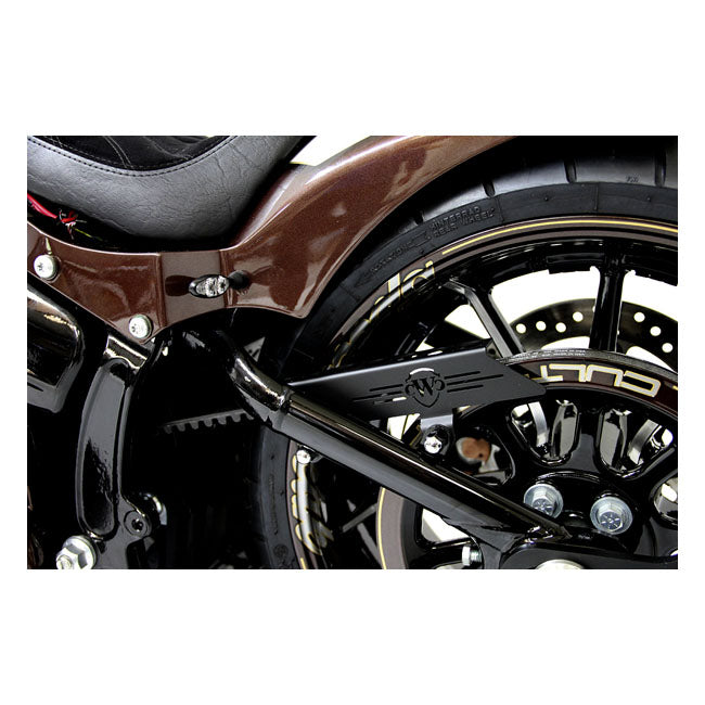 Cult-Werk Kurzer oberer Gurtschutz. Schwarz für Harley-Davidson 08-17 Softail