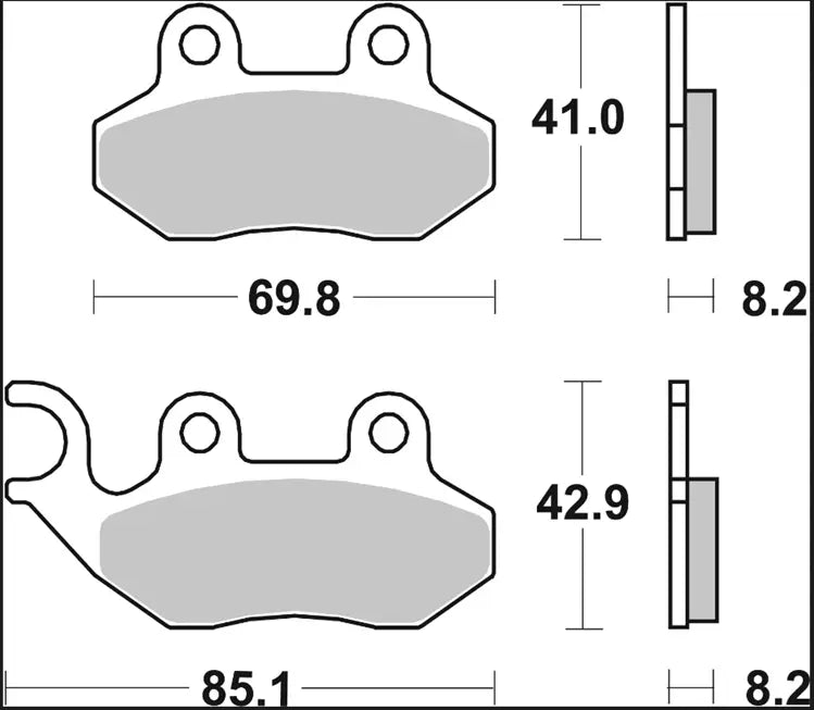 Carbon-Keramik-Bremsbelag für Cagiva, Lambretta, Peugeot, PGO, SYM, Zero
