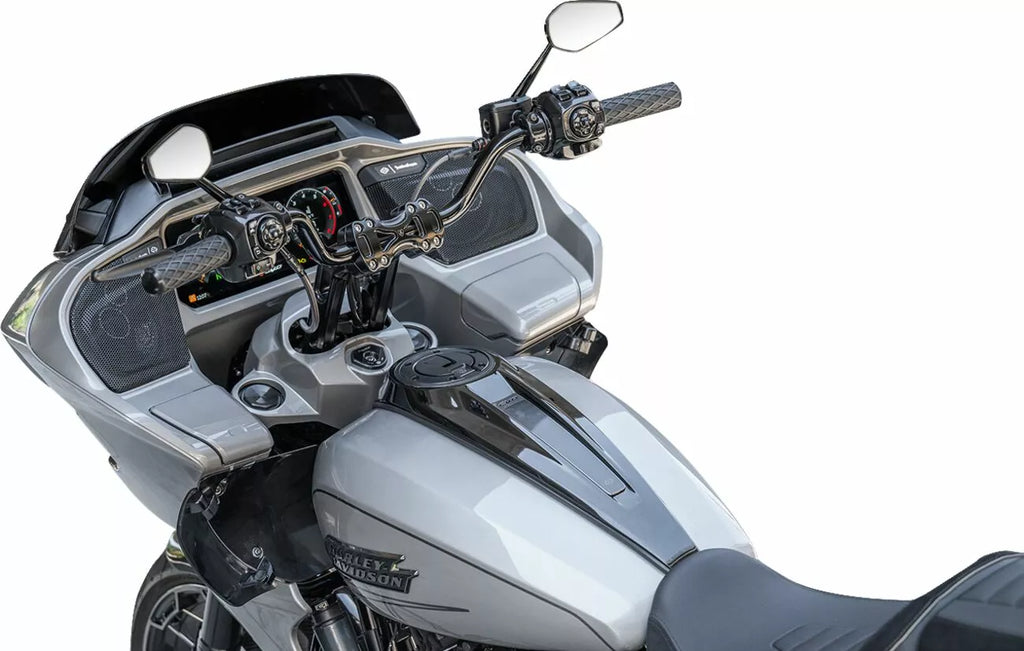 Schwarzglänzender MX-Moto-Lenker für Harley-Davidson