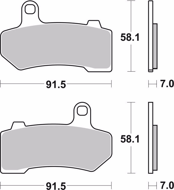 Brembo 07HD17SP rear brake pills for Harley-Davidson Touring