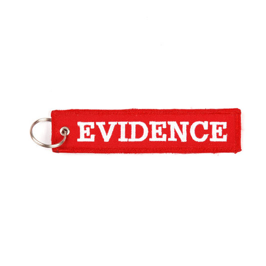 Red evidence keychain