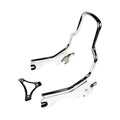 12" Chrome Vertical Backrest Kit for Harley Davidson