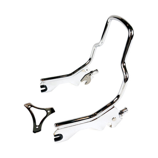 Kit Respaldo 12" Vertical Cromado Para Harley Davidson