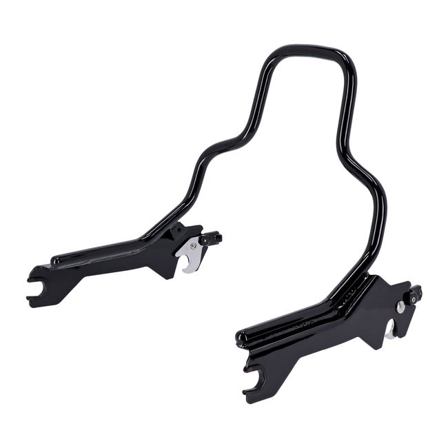 8,5" Upright Sissy Bar Kit. Schwarz für Harley Davidson
