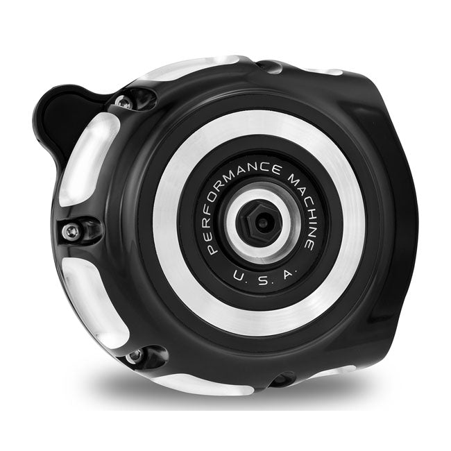 PM Vintage Air Filter Kit. Black CC for Harley-Davidson