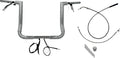 Kit manillar cromado Flat Top 1-1/2" EZ Install para Harley Davidson