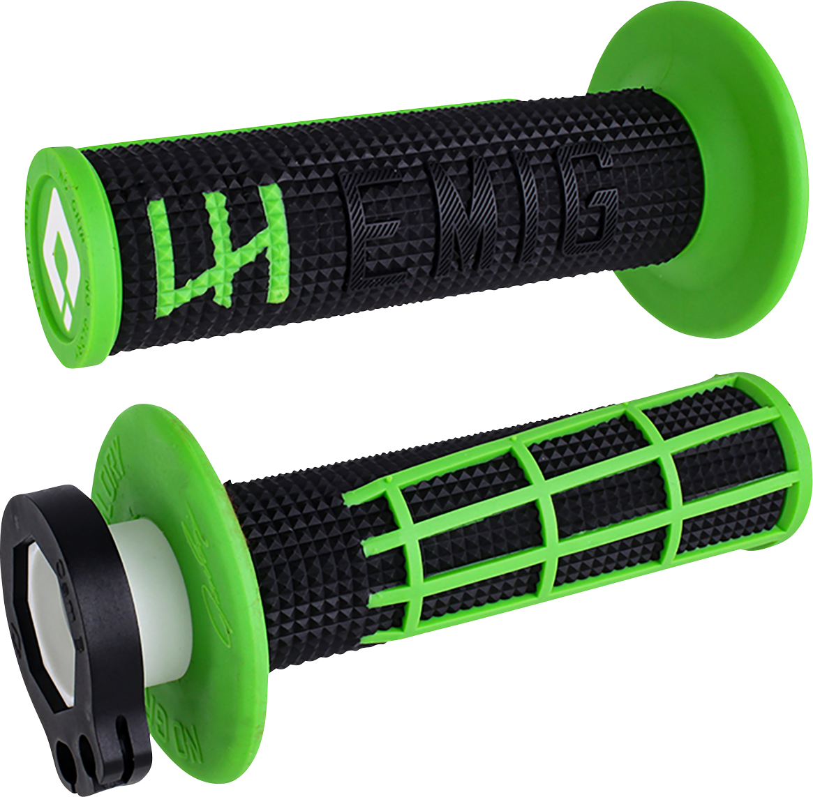 Emig 2.0 Racing V2 Lock-On Grips Black Green