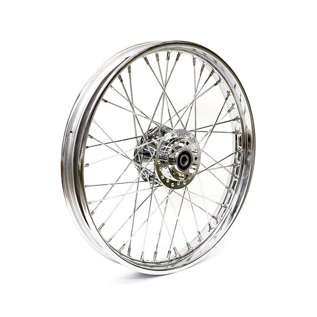 2.15 x 21, 40 Spoke Chrome Front Wheel for Harley Davidson