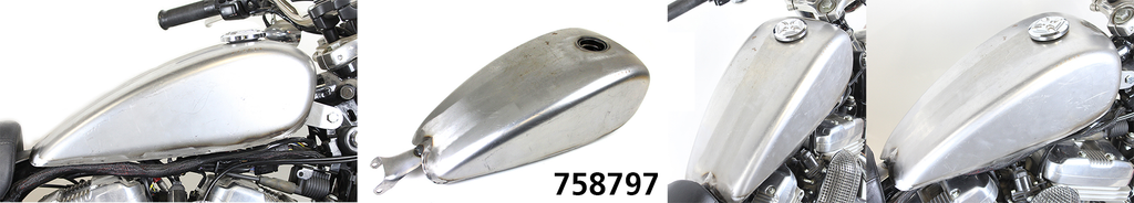2 Gallon Steel Gas Tank Raw For Harley Davidson