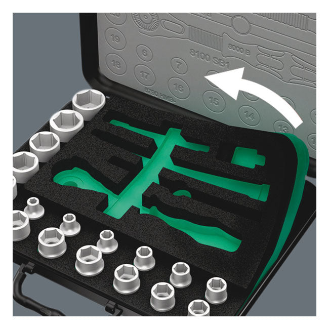 Wera, 8100 SA 2 Kit De Carraca Rápida Zyklop