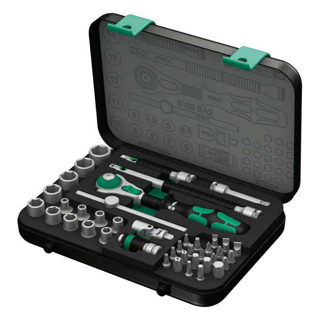 Wera, 8100 SA 2 Kit De Carraca Rápida Zyklop
