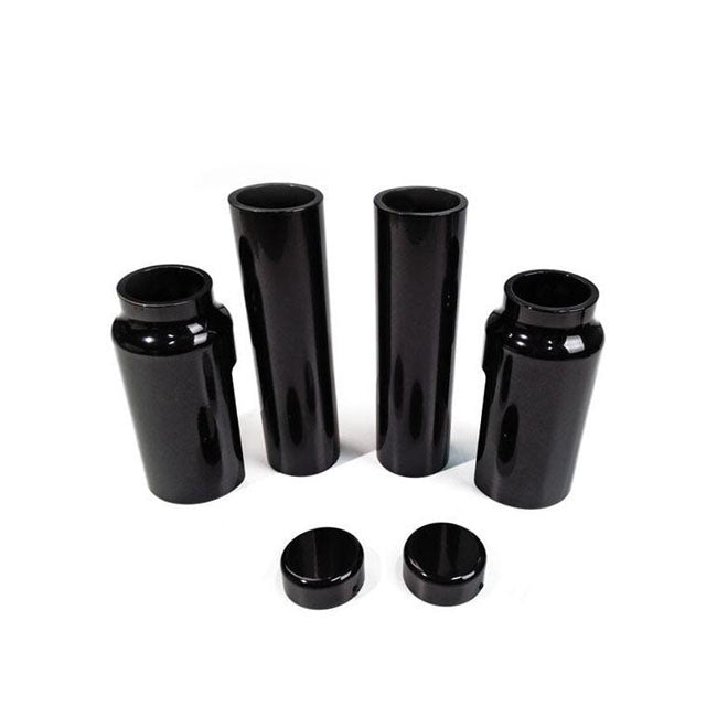 Schwarze Gabelstangenabdeckungen für Harley-Davidson Softail M8