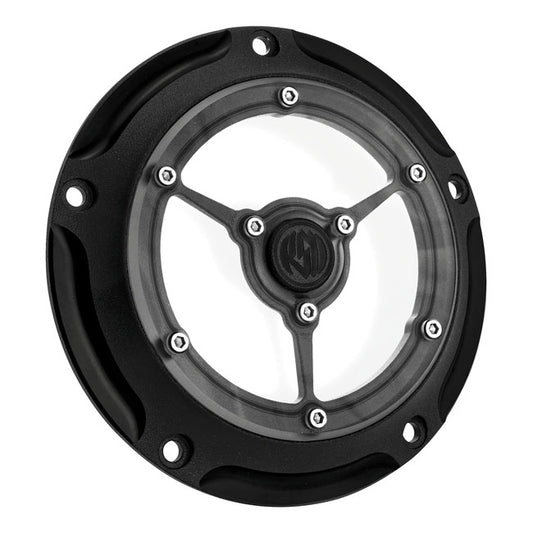 RSD, Clarity Derby cover. Black Ops for Harley Davidson