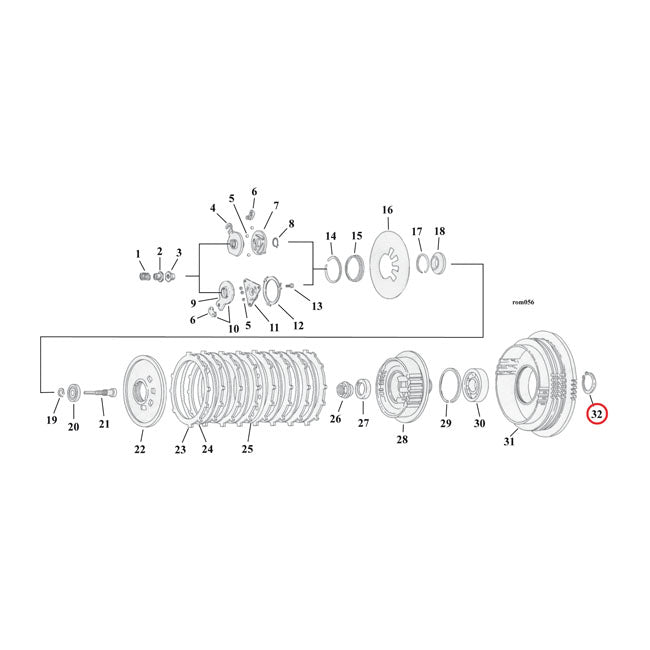 Sicherungsring für Lagerkupplung für Harley-Davidson