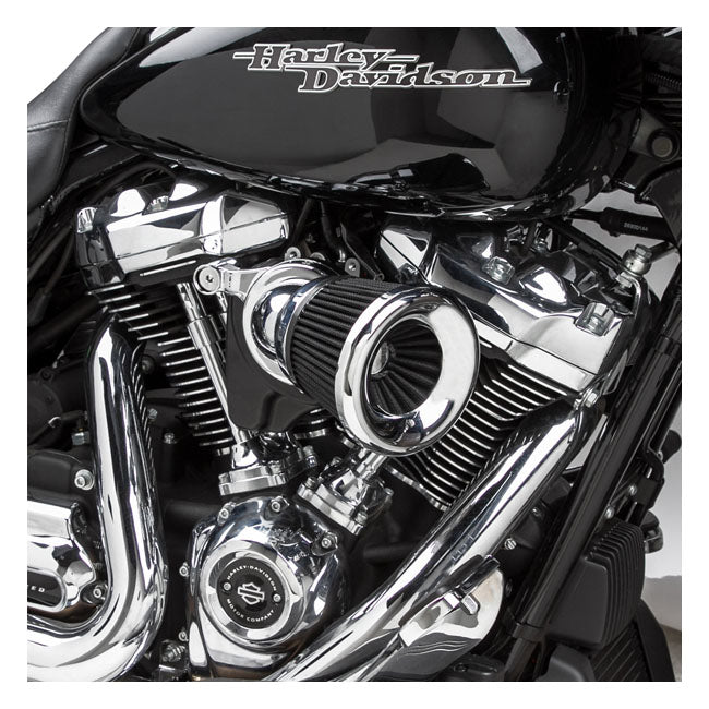 Arlen Ness, 65 ° M8 Speed ​​Air Filter Kit. Chrome voor Harley Davidson