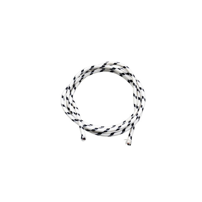 Classic Fabric-Covered Wiring Harness, 25 Feet Roll, White/Black for Harley-Davidson