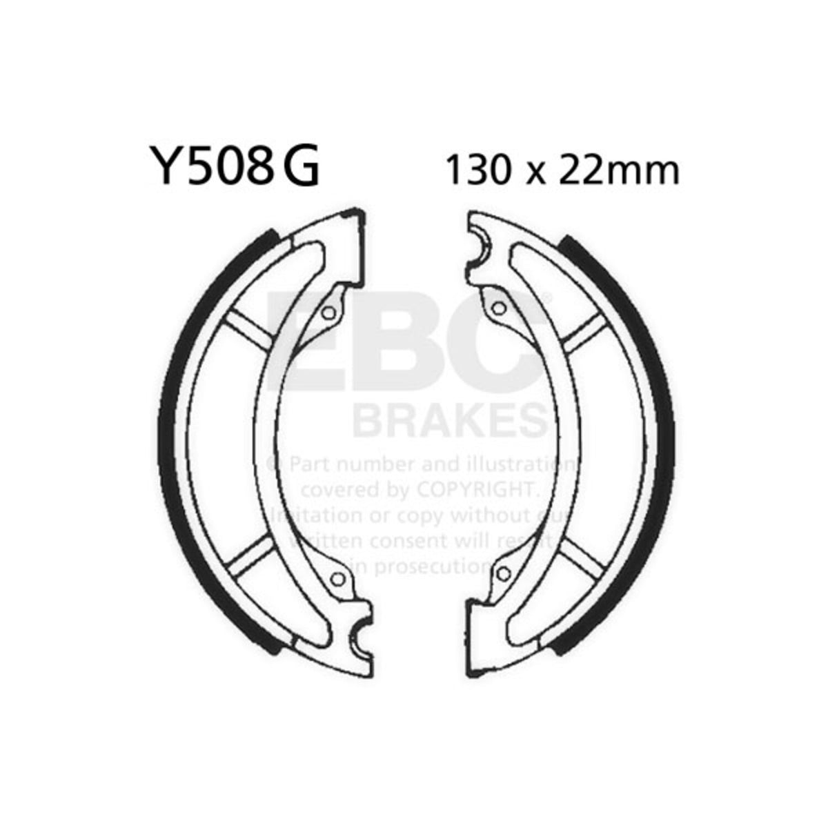 EBC grooved brake shoes