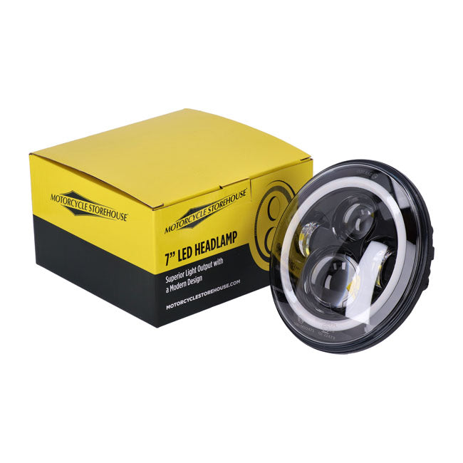 Faro LED 7" Con Anillo Halo Homologado Para Harley-Davidson