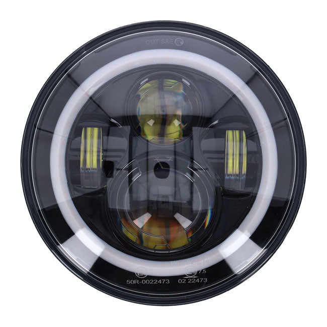 Faro LED 7" Con Anillo Halo Homologado Para Harley-Davidson