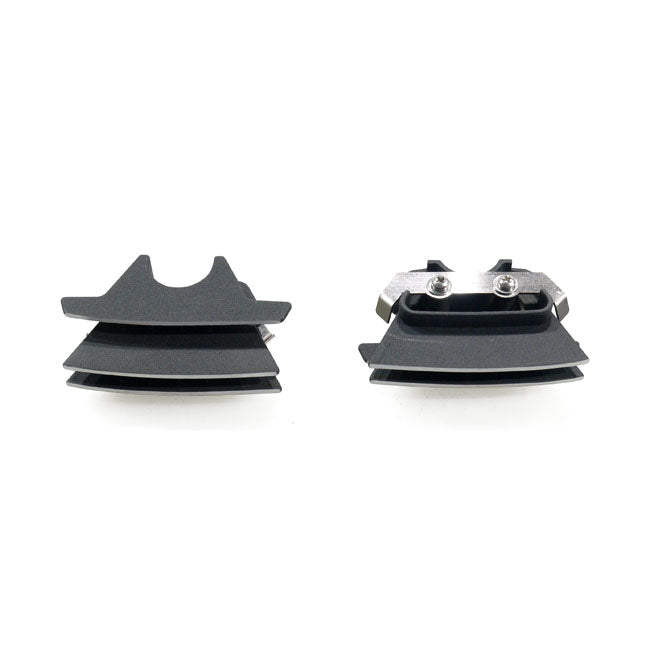 Finned Head Bolt Bridge Cover Kit, Schwarz für Harley Davidson