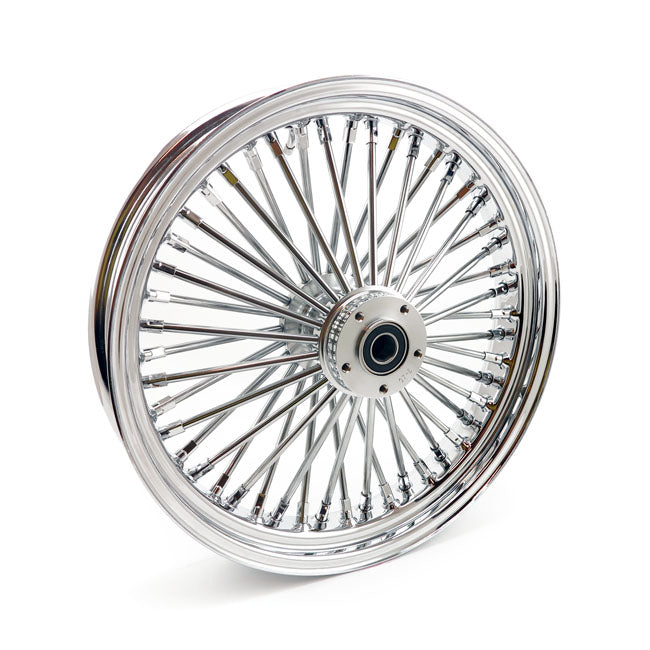 MCS 48 Fat Spoke Radial Front Wheel 3.50 x 18 SF Chrome For Harley Davidson