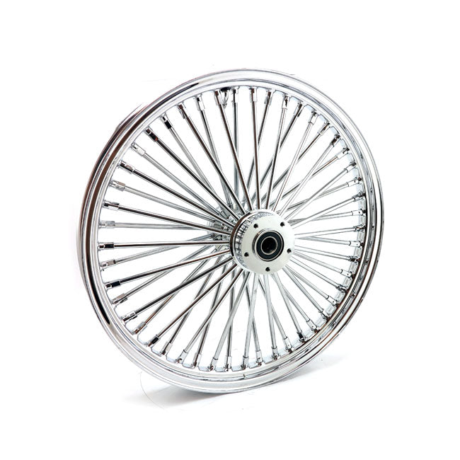MCS 48 Fat Spoke 2.15 x 21 DF Black Chrome Radial Front Wheel for Harley Davidson