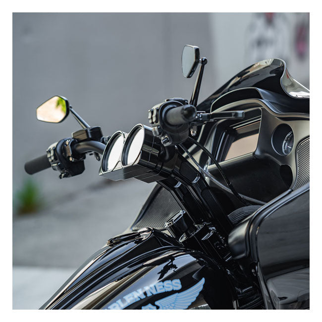 Arlen Ness, Method 10, schwarze Lenkererhöhungen für Harley-Davidson Road Glides