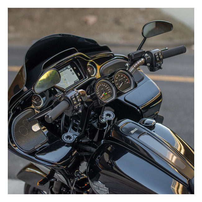 Arlen Ness, Method 10, schwarze Lenkererhöhungen für Harley-Davidson Road Glides