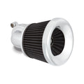 Arlen Ness M8 Velocity 90° Luftfilter-Kit. Chrom für Harley Davidson