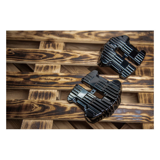Rough Crafts Custom Kipphebelabdeckungen. Schwarz für Harley-Davidson