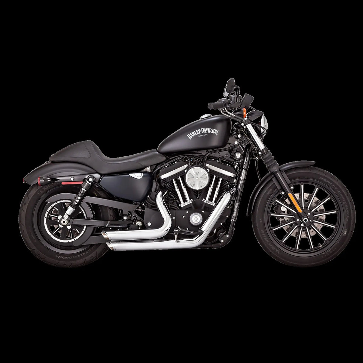 Sistema de escape Shortshots Staggered cromado para Harley Davidson SFTL 86-09