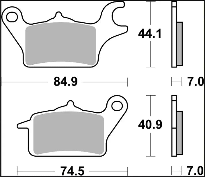 Ceramic brake pad for Kawasaki